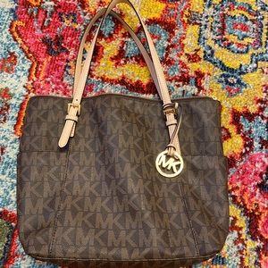 Michael Kors Brown Monogram Shoulder Bag